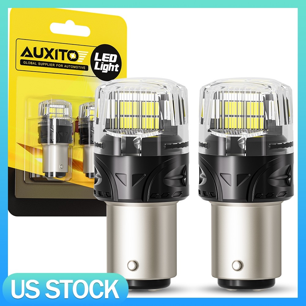 2PCS 1157 2057 LED Backup Reverse Signal Tail Parking DRL Brake Bulb White