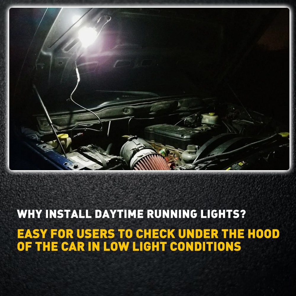 [BRIGHT]Underhood Hood Courtesy LED Lamp Light For Ram Wrangler Grand Cherokee V