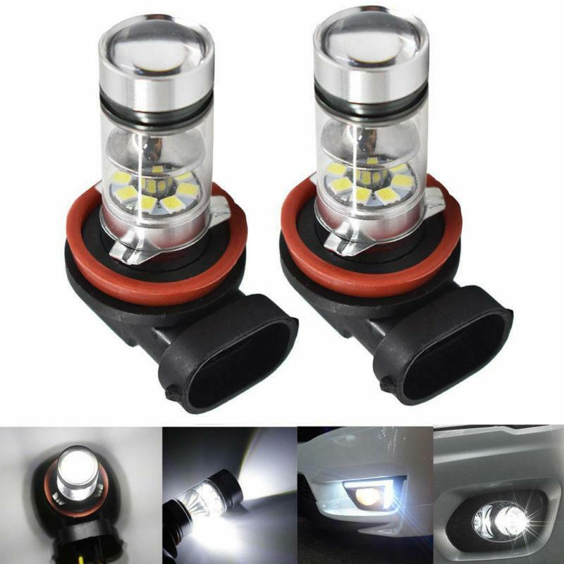 IRONAWLLS H11 100W 6000K LED Headlight Fog Light Projector for Audi Q7 2010-2015
