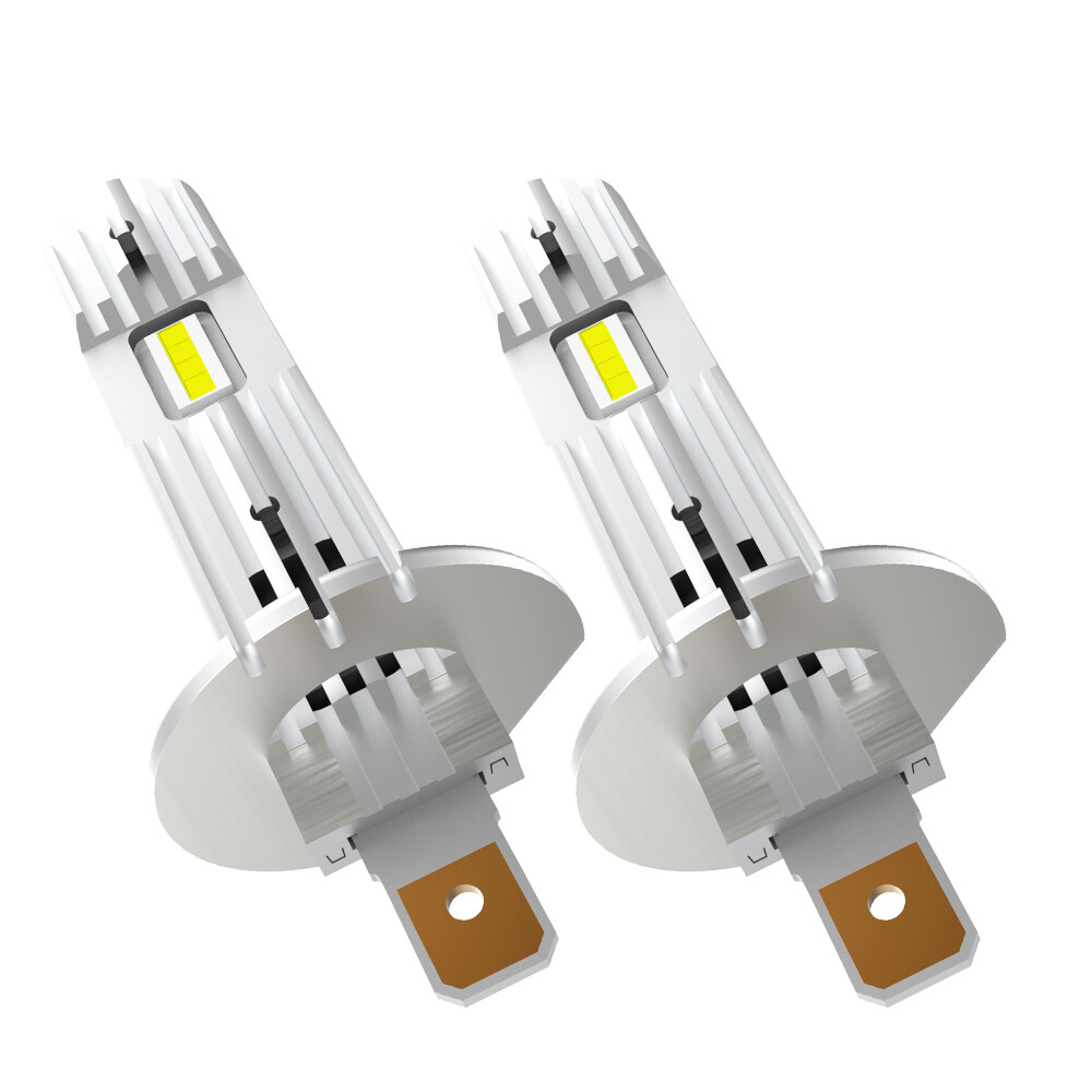 2X AUXITO H1 LED 20000LM HEADLIGHT HIGH LOW BEAM BULB KIT 6500K WHITE ERROR FREE