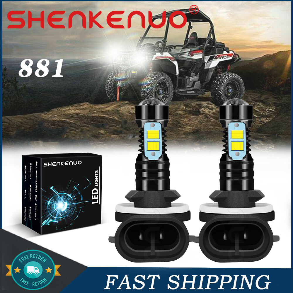 USA 2 Super Bright LED Headlamp Bulbs for Polaris Ranger Crew 800: 2010 & other