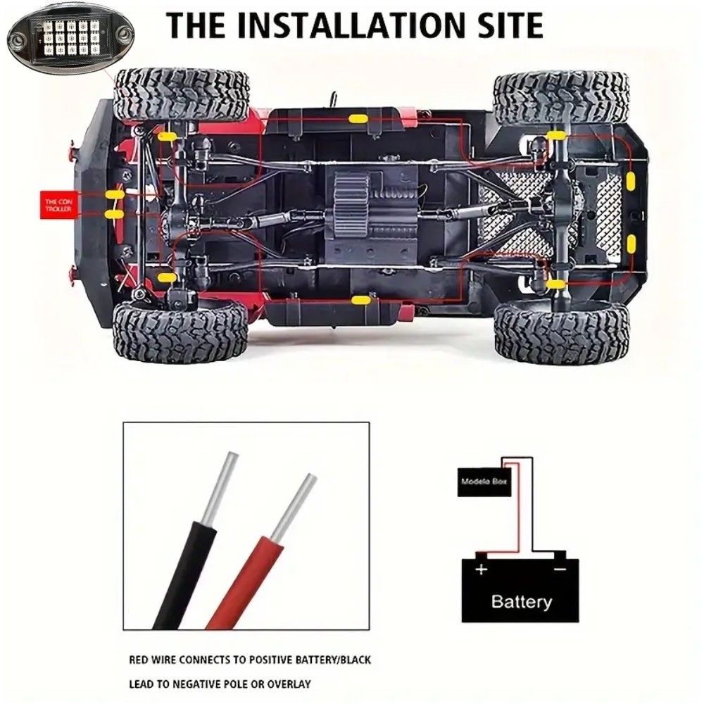 APP RGB LED Rock Lights Kits for Pickup Off-Road Truck ATV UTV JP Chassis Lights