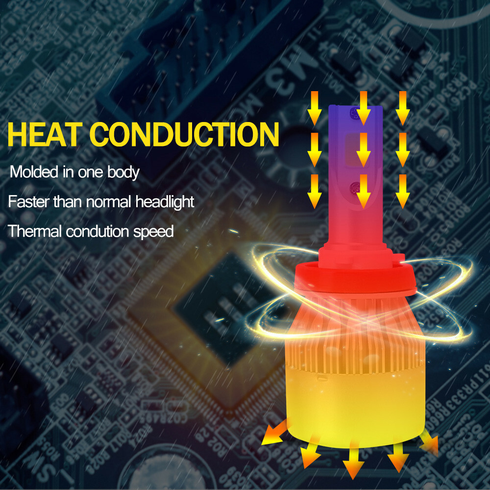 Combo LED Headlight Bulbs Fit for Chevy Malibu Impala High Low Beam 6000K 4pcs