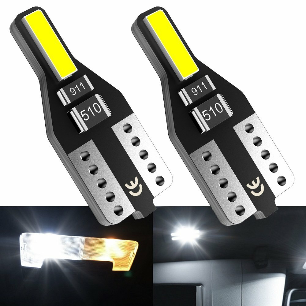 Error Free Canbus T10 W5W 194 168 SMD LED Xenon White License Plate Light Bulbs