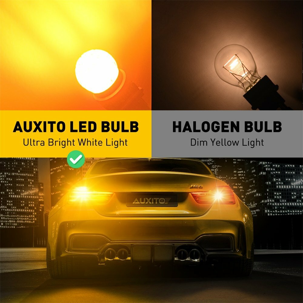 AUXITO 3157 Amber yellow LED Turn Signal Parking Light Bulb 3156A 3157K 3157A US