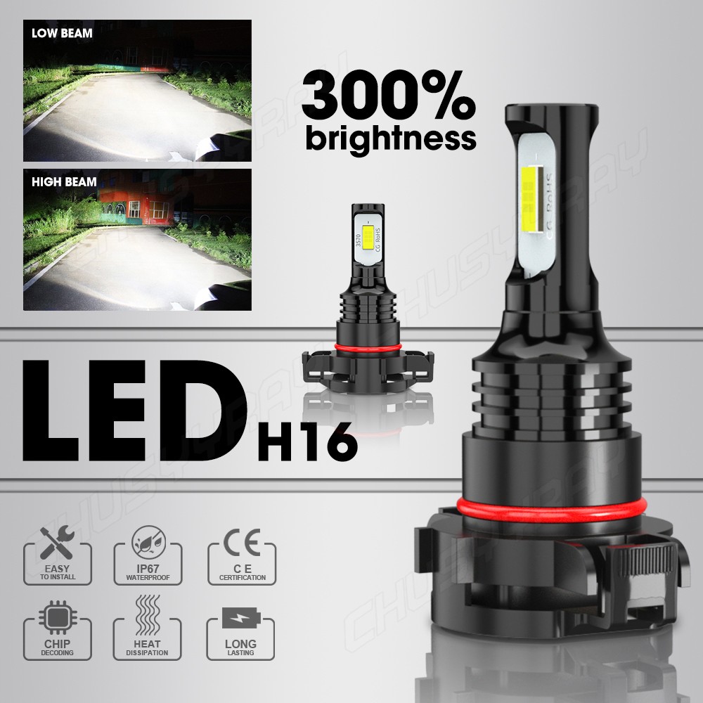 H7+H11+5202 LED Headlights Hi/Lo+Fog Lights Bulbs White For GMC Acadia 2007-2012
