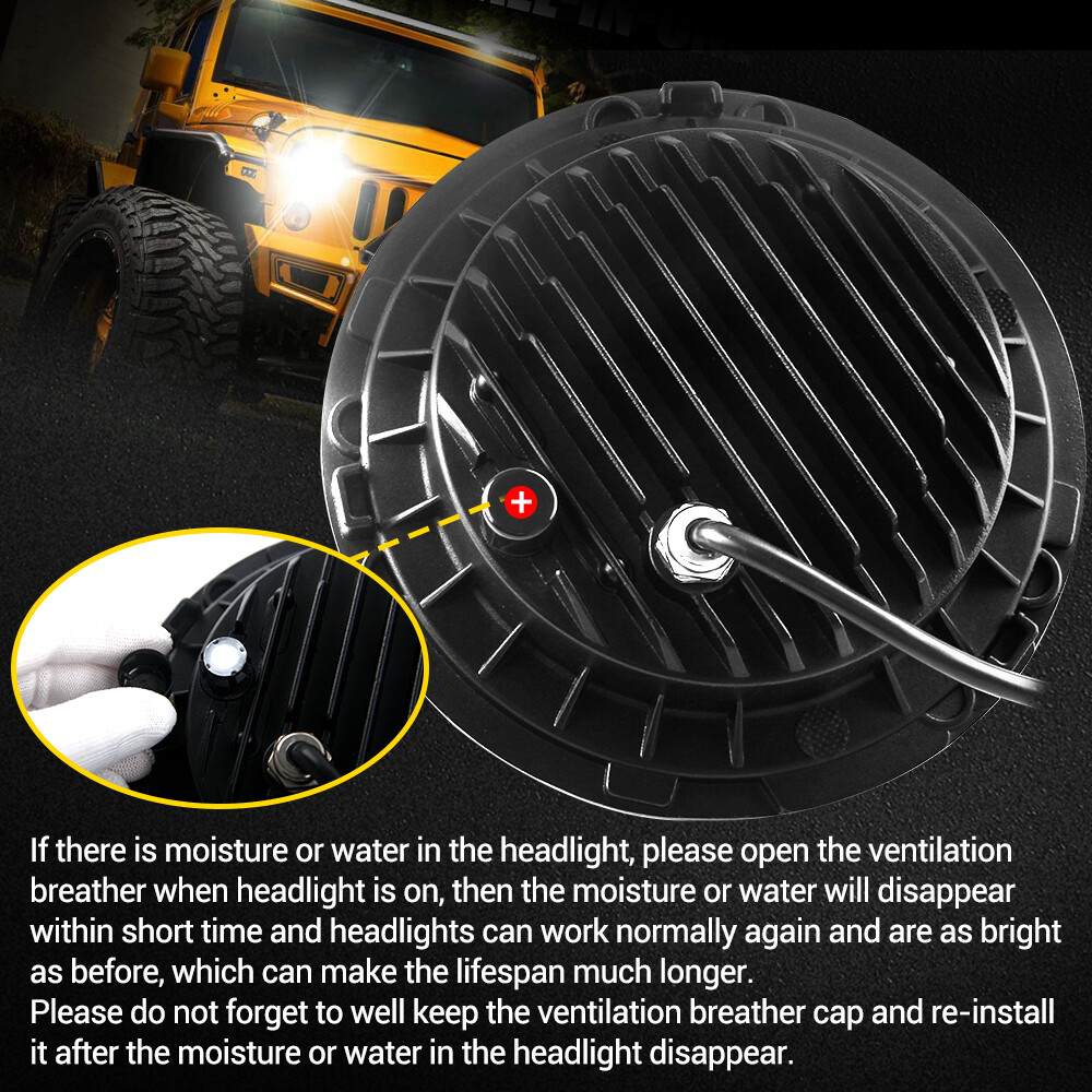 For Chevy Camaro 1967-1981 C10 1975-1980 DOT 7″ Round LED Headlight Hi/Lo Beam