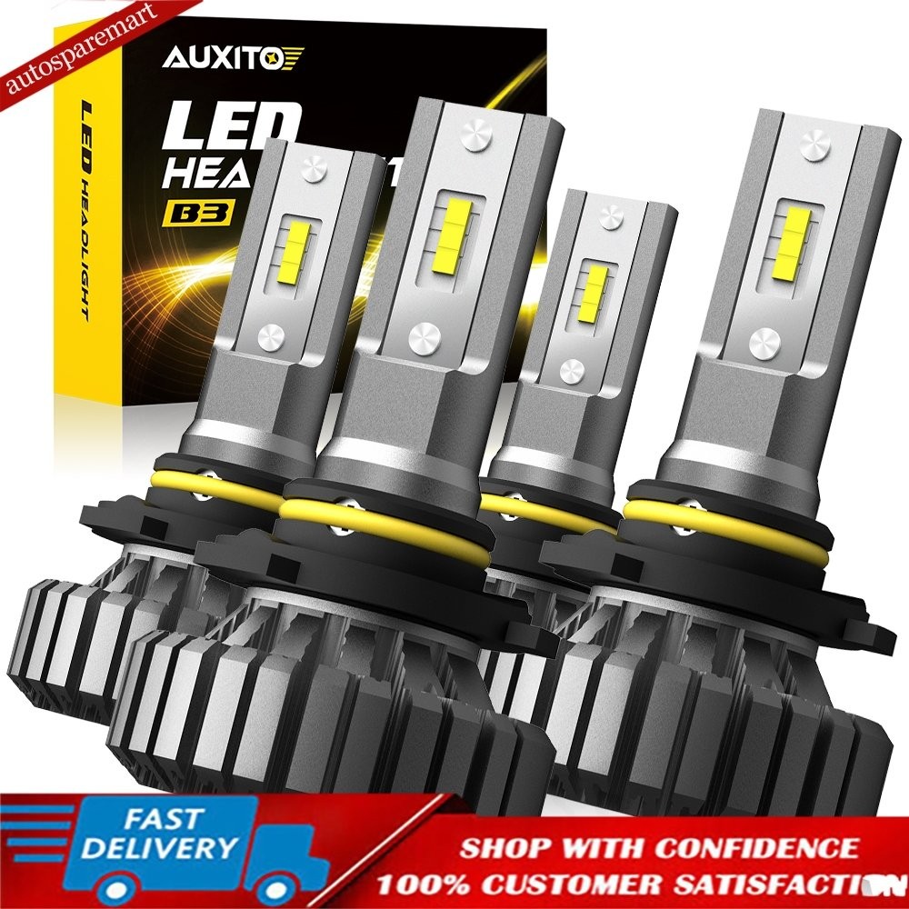 4X AUXITO 9005 9006 Headlight High Low Beam LED Bulb 6500K White CANBUS B3 EXY