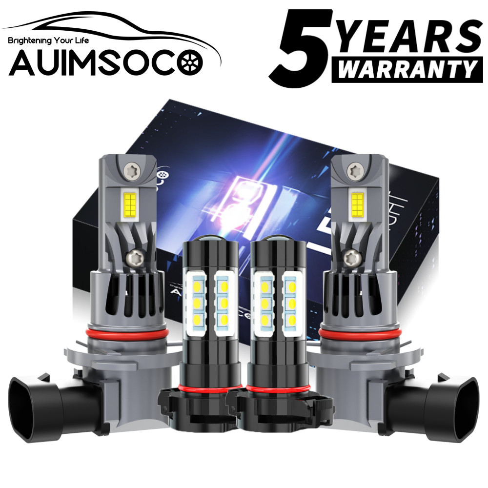For Jeep Cherokee 2014-2015 Cool White LED Headlight & Fog Light Bulbs Combo