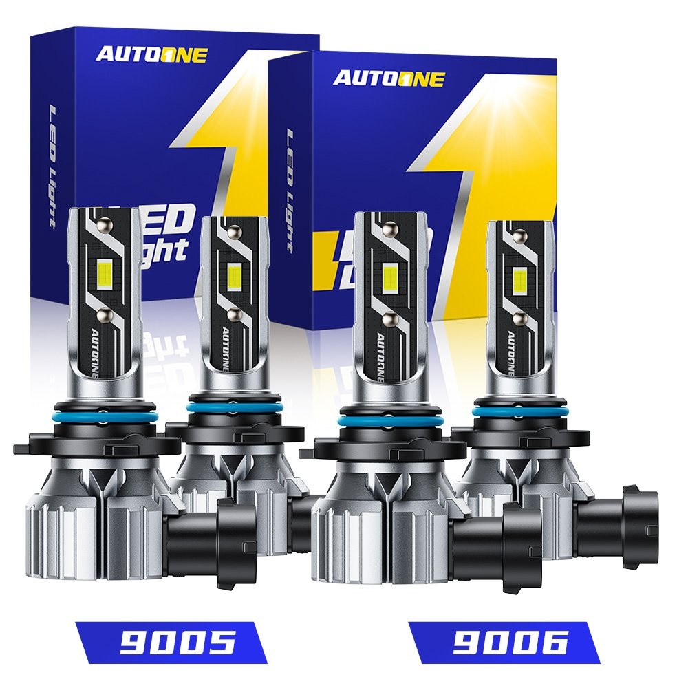 4X 9006 9005 LED Headlight Kit Combo Bulbs High Low Beam 6500K White 80000LM E3