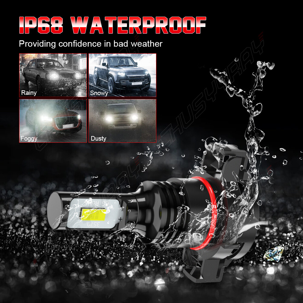 For Jeep Cherokee 2014-15 9012+H16/5202 LED Headlight + Fog Light Bulb Combo