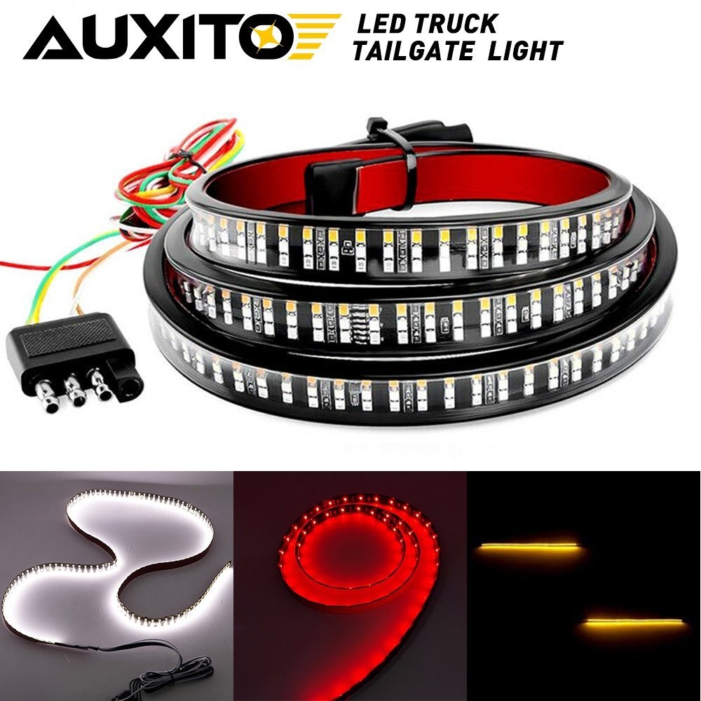 60″ 3 Row 432 LED Strip Tailgate Light Truck Bar Reverse Brake Rear Tail Light J