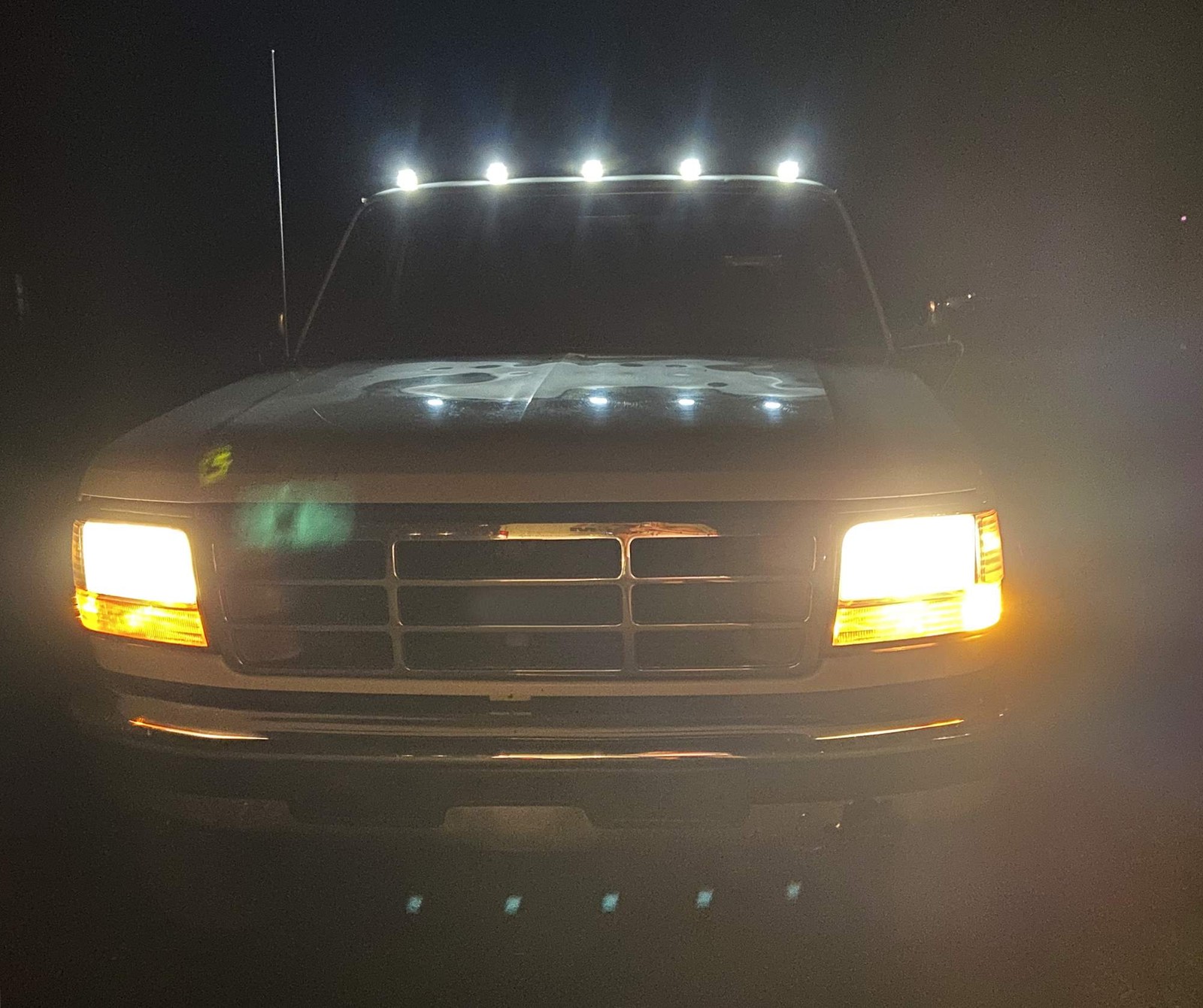 5pc Clear Lens White Full LED Cab Roof Marker Lights For Ford 1980-97 F150 F250