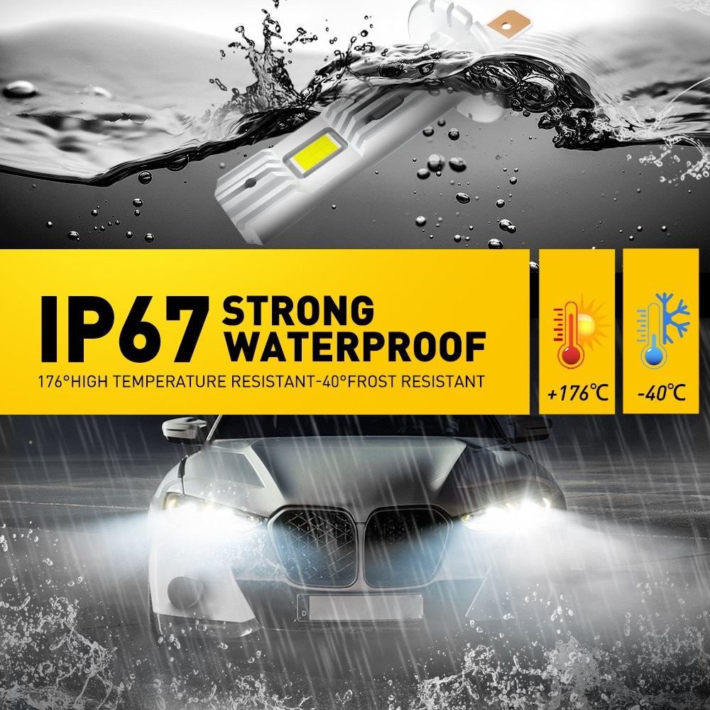 H1 6500K Super Bright White 60000LM LED Headlight Bulb High Low Beam DRL 2-20X
