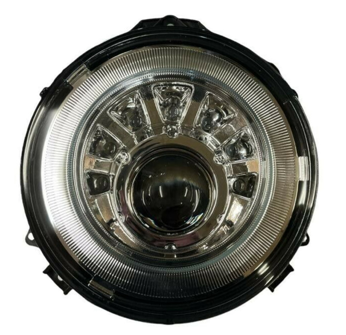 Aftermarket Silver Mansory Square LED Headlights Fit 07-18 Mercedes Benz G CLASS