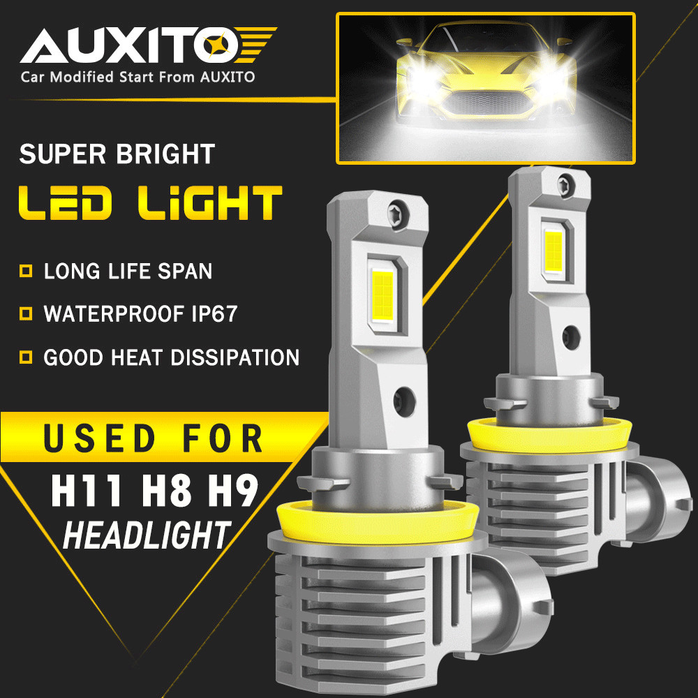 AUXITO H11 LED Headlight Super Bright Kit 6500K White 24000LM HIGH/LOW BEAM EOA