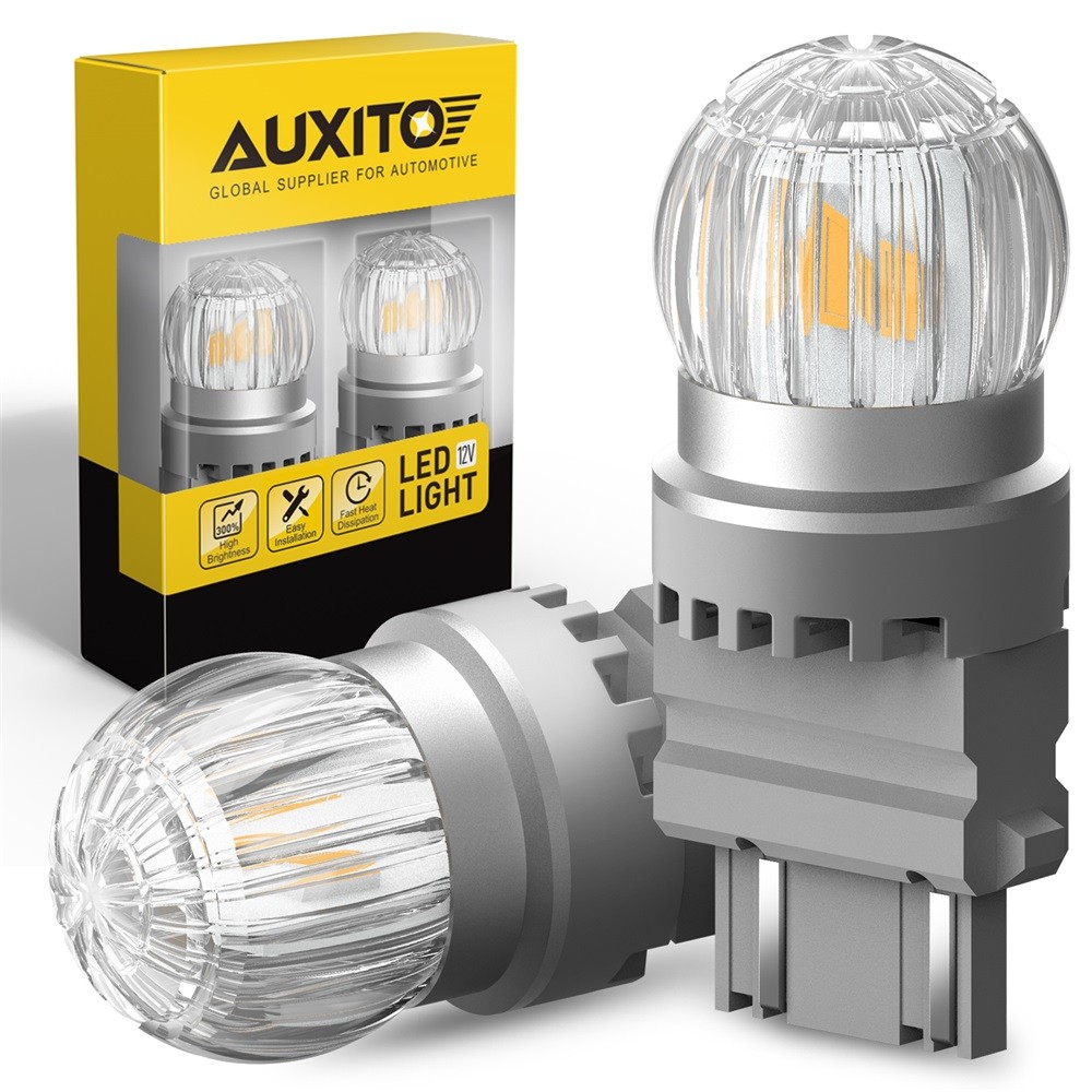 AUXITO LED 3157 Parking Turn Signal Light Corner Bulbs Amber Yellow Canbus Pair