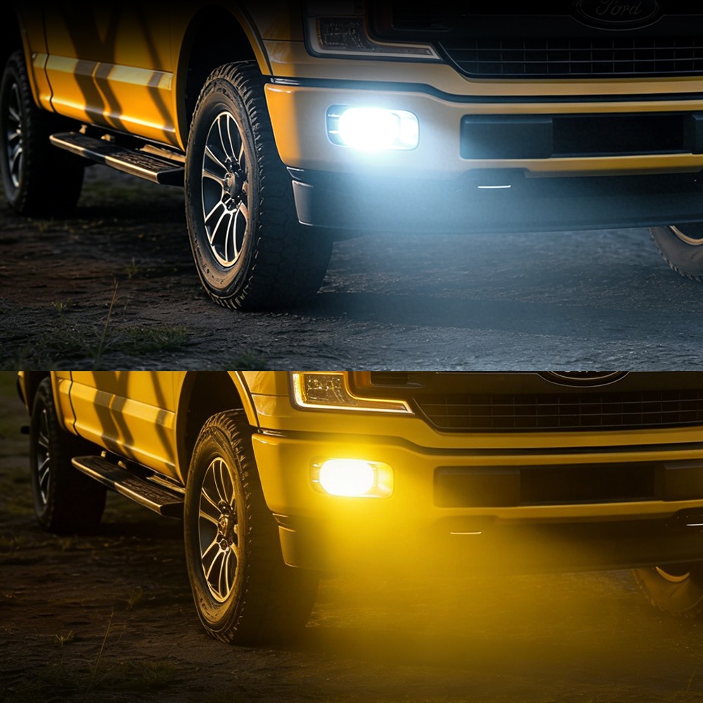 2x 880 881 LED Bulbs Fog Driving Light White / Yellow / Switchback Dual Color