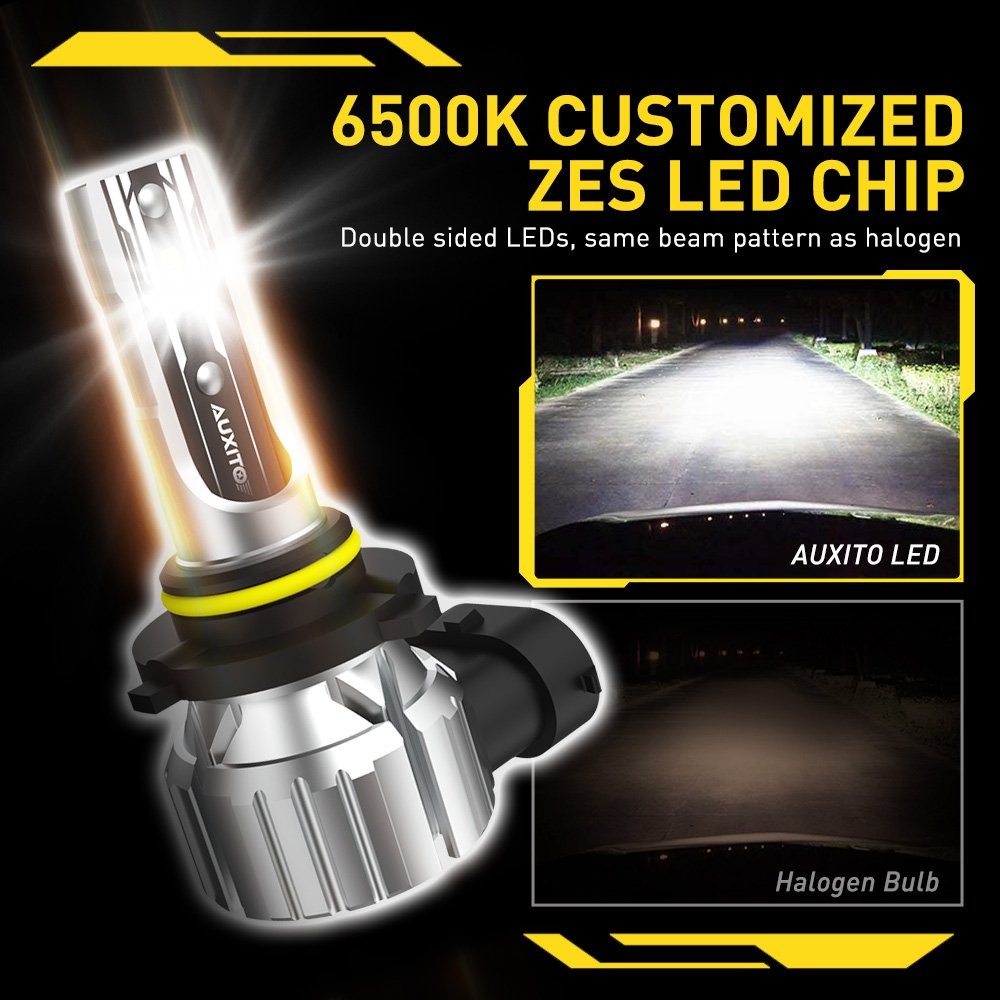 AUXITO E2 9006 LED Headlight Bulb Conversion Low Kit Beam Super White Bright 2X