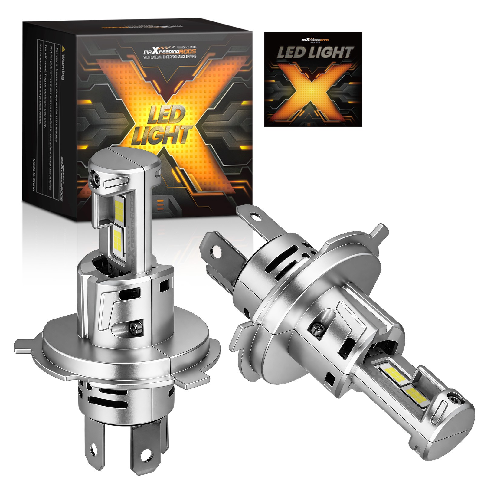 H4 LED Headlight Bulb High Low Beam Conversion Kit 28W Super Bright 6500K