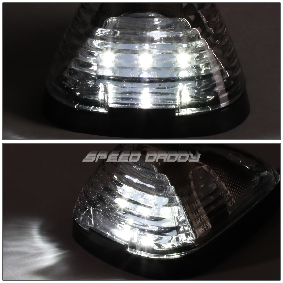 FOR 99-16 FORD SUPERDUTY 5PCS CHROME WHITE LED CAB ROOF RUNNING LIGHT+HARNESS