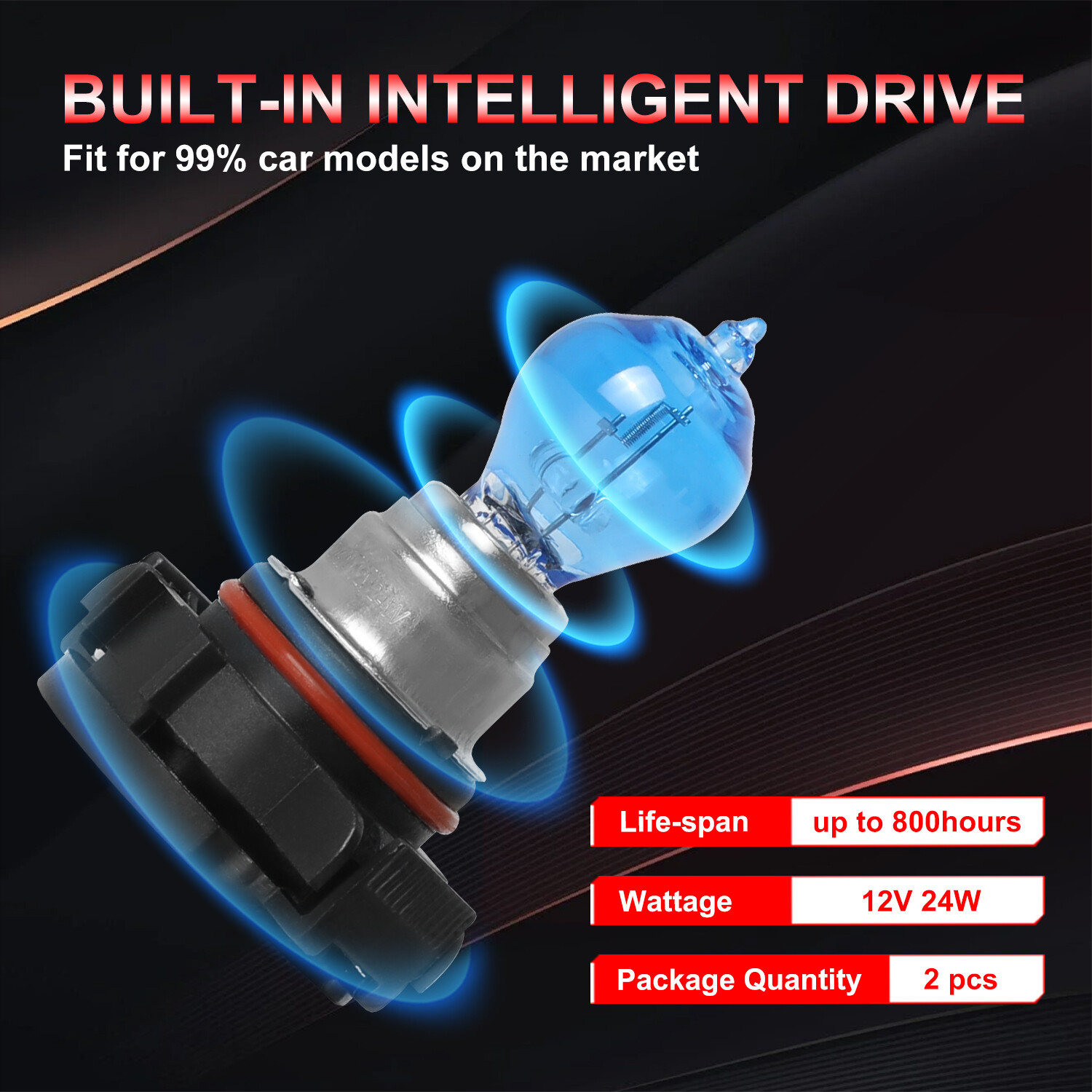 Halogen New PS24W 5202 H16 24W 4200K Stock Two Bulbs Fog Light Replacement Lamp