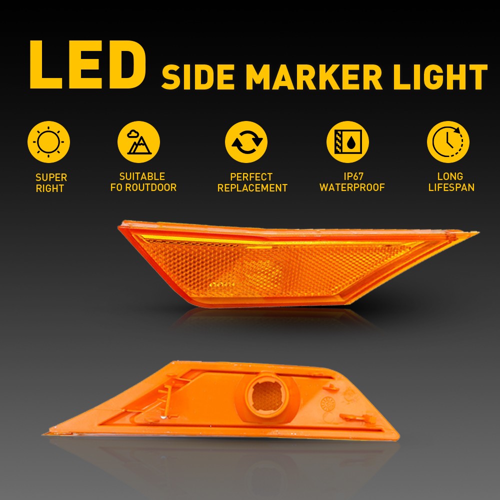 For 2016-2021 Honda Civic Pair Driver and Passenger Side Marker Light Reflector
