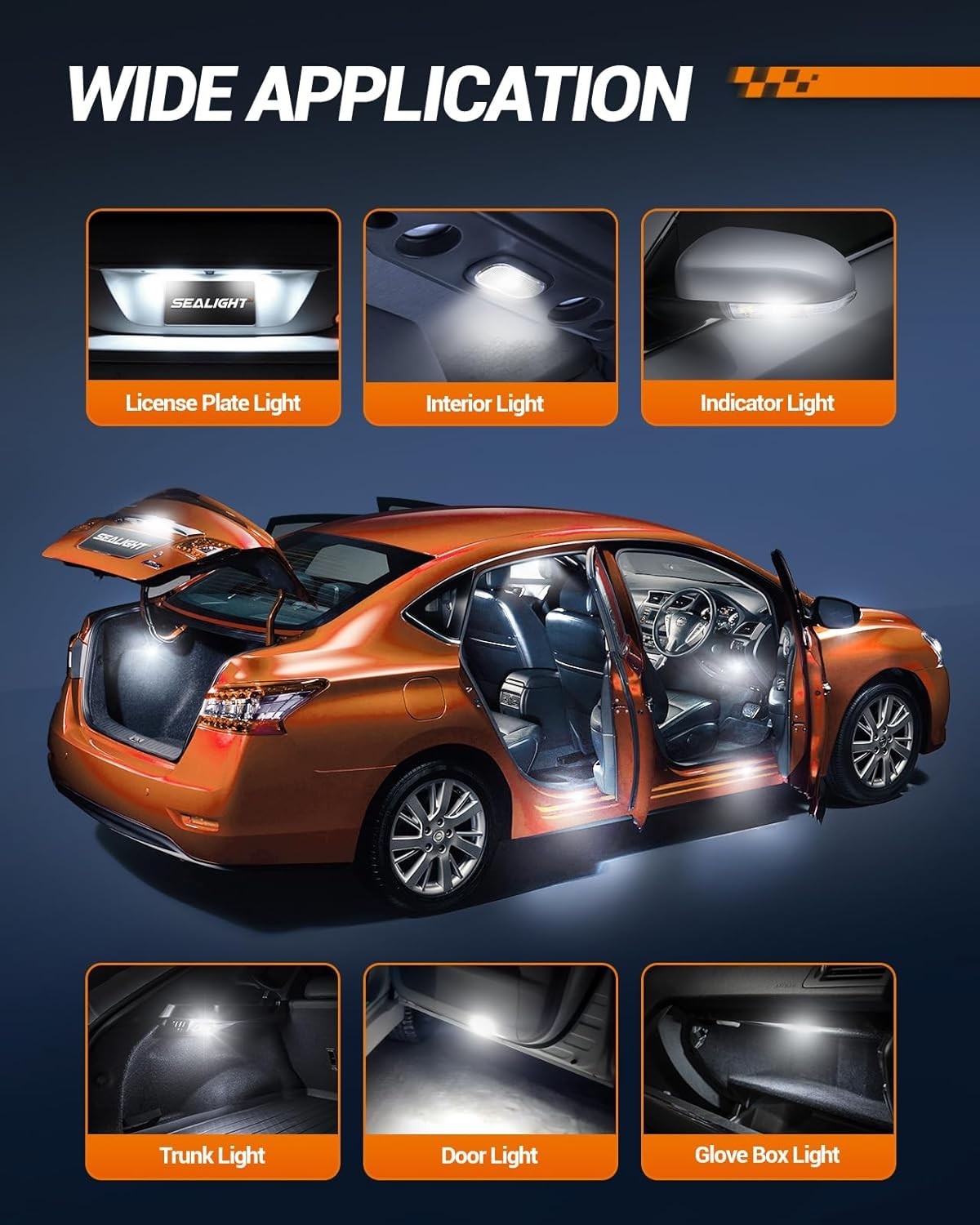 Long Life 578 LED Bulbs 50000 Hours 6500K White Car Dome License Plate Light