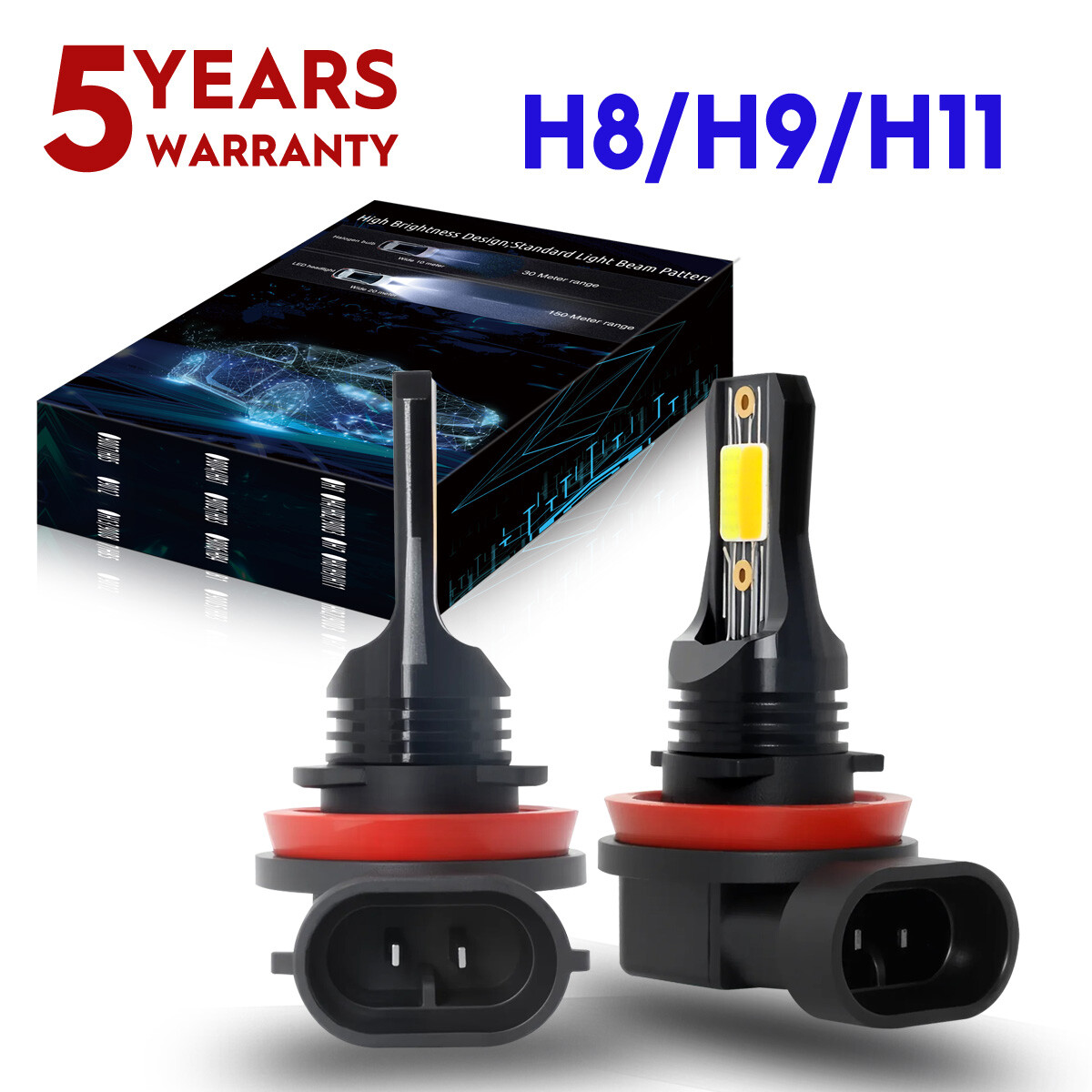 For Toyota RAV4 2006-2019 Switchback Dual Color LED Fog Light Bulbs 6000K &3000K