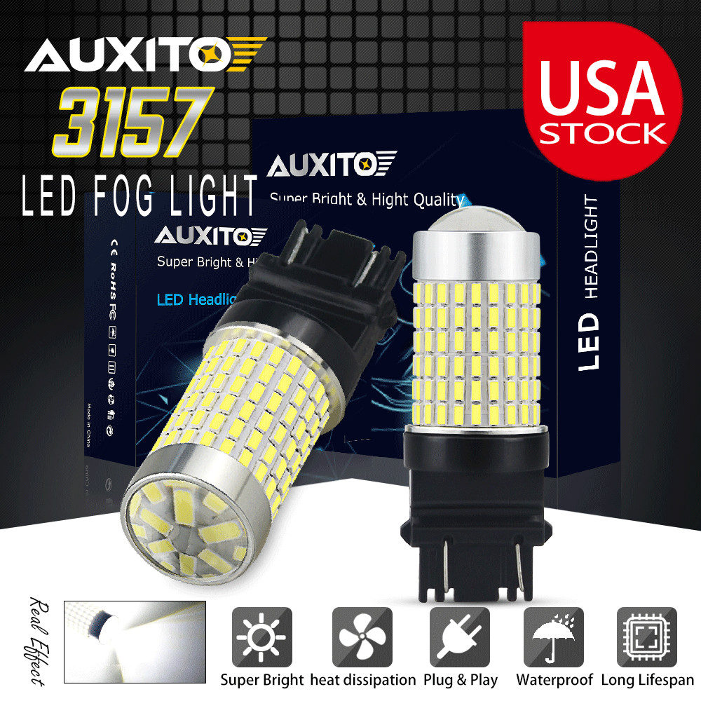 2x 3157 3156 6000K 55W High Power LED Projector Reverse Backup Light Bulb 2800LM