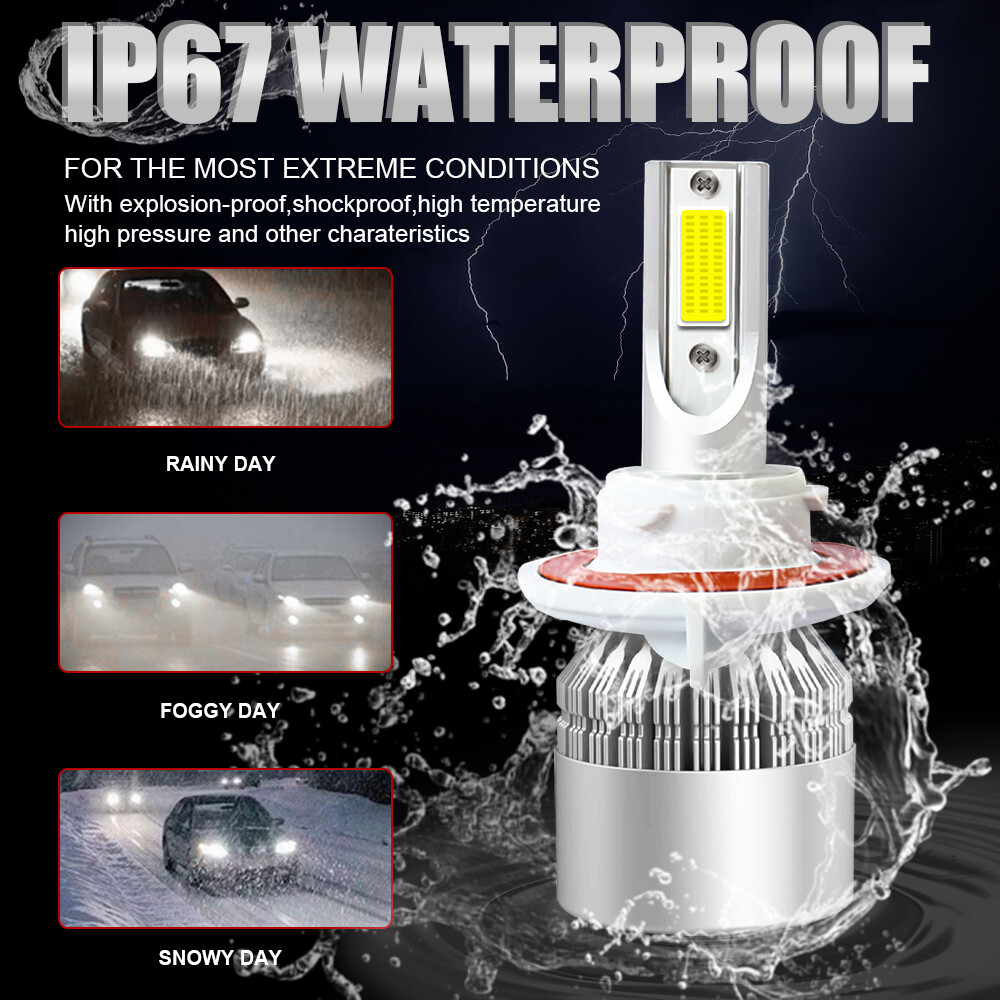 4X 9008 H13 LED Headlight Bulb Conversion Kit High Low Beam Super Bright 6500K