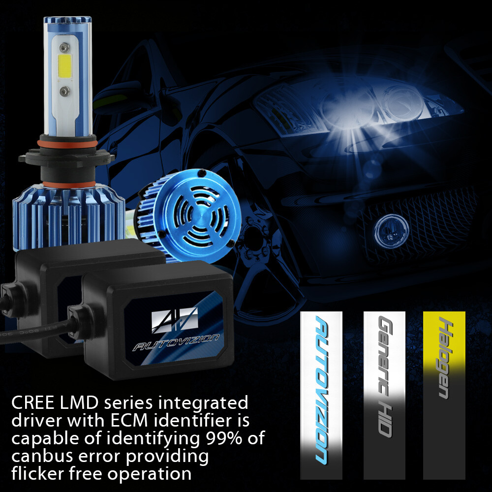 White 9006 HB4 HB4U LED 6500K Low Beam Bulb 252W 25200LM Headlight Kit Cree