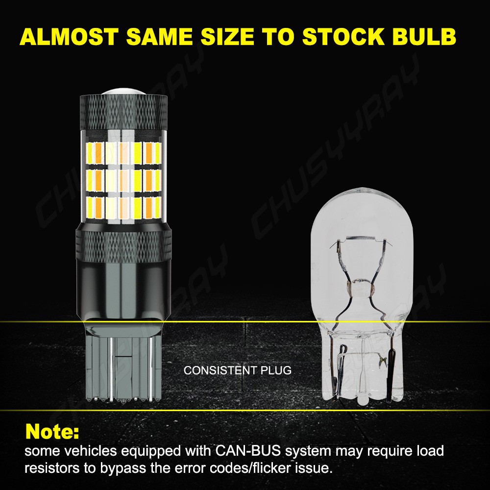 LED Front Rear Turn Light Signal Blinker Bulbs 7441 7440 Amber Error Free