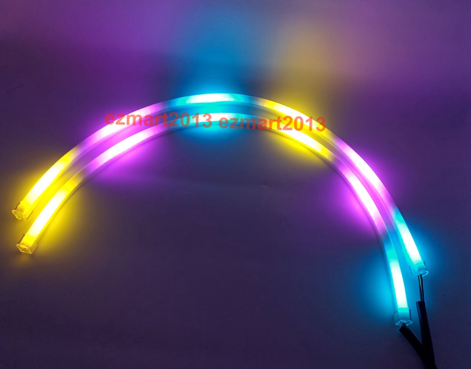 2*60cm LED strip Dream color Chasing RGB Flash Turn Signal Flow series DRL BT