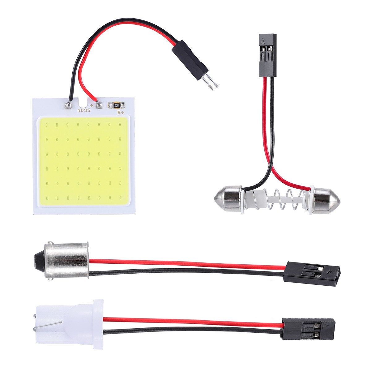 48SMD COB White Panel LED T10 Car Interior Panel Light 12V Dome Lamp Bulbs LOT