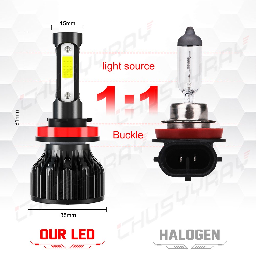 For GMC Canyon 2015 2016 2017 2018 – H11 LED Headlight Bulbs Kit Low Beam