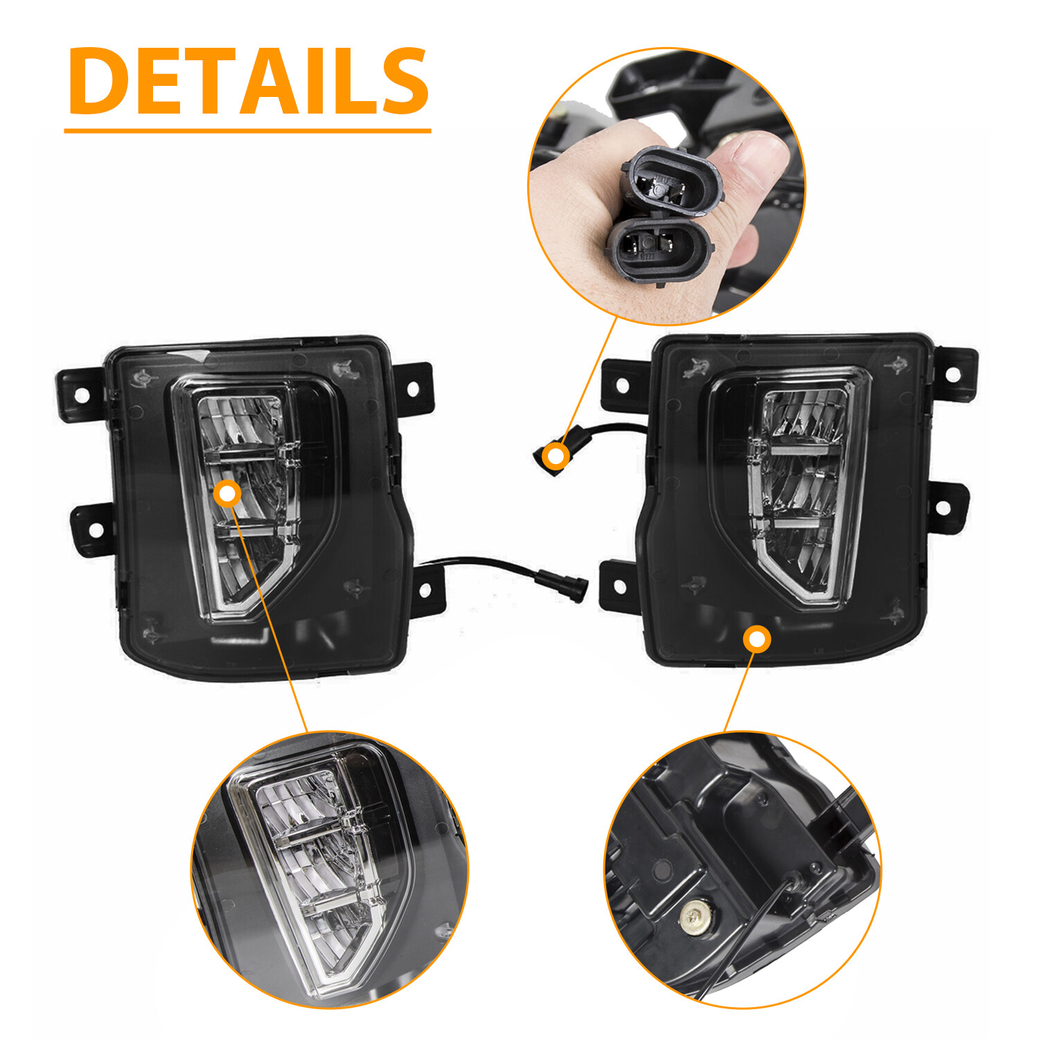 For 2016 2017 2018 Chevy Silverado 1500 LED Fog Lights Bumper Lamp w/Switch/Wire