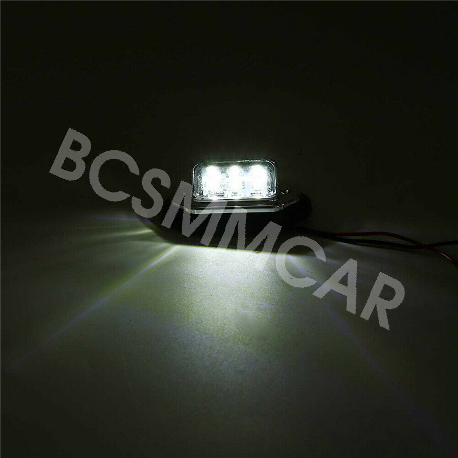 2 Pcs LED License Plate Lamp Tail Light For Car Boat Truck Waterproof 12-24V