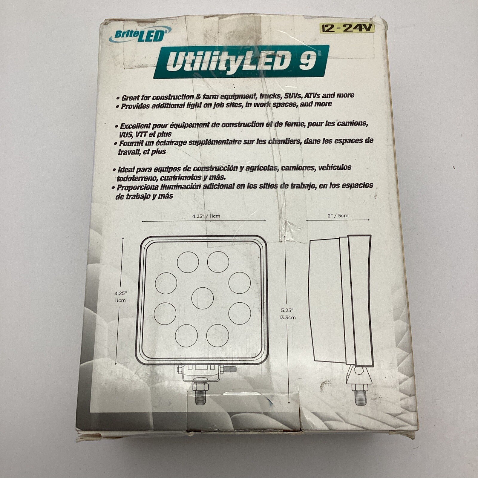 BRITE LED-UTILITY QUAD OFF ROAD,DRIVING LIGHTS, NEW IN BOX 1400 LUMEN
