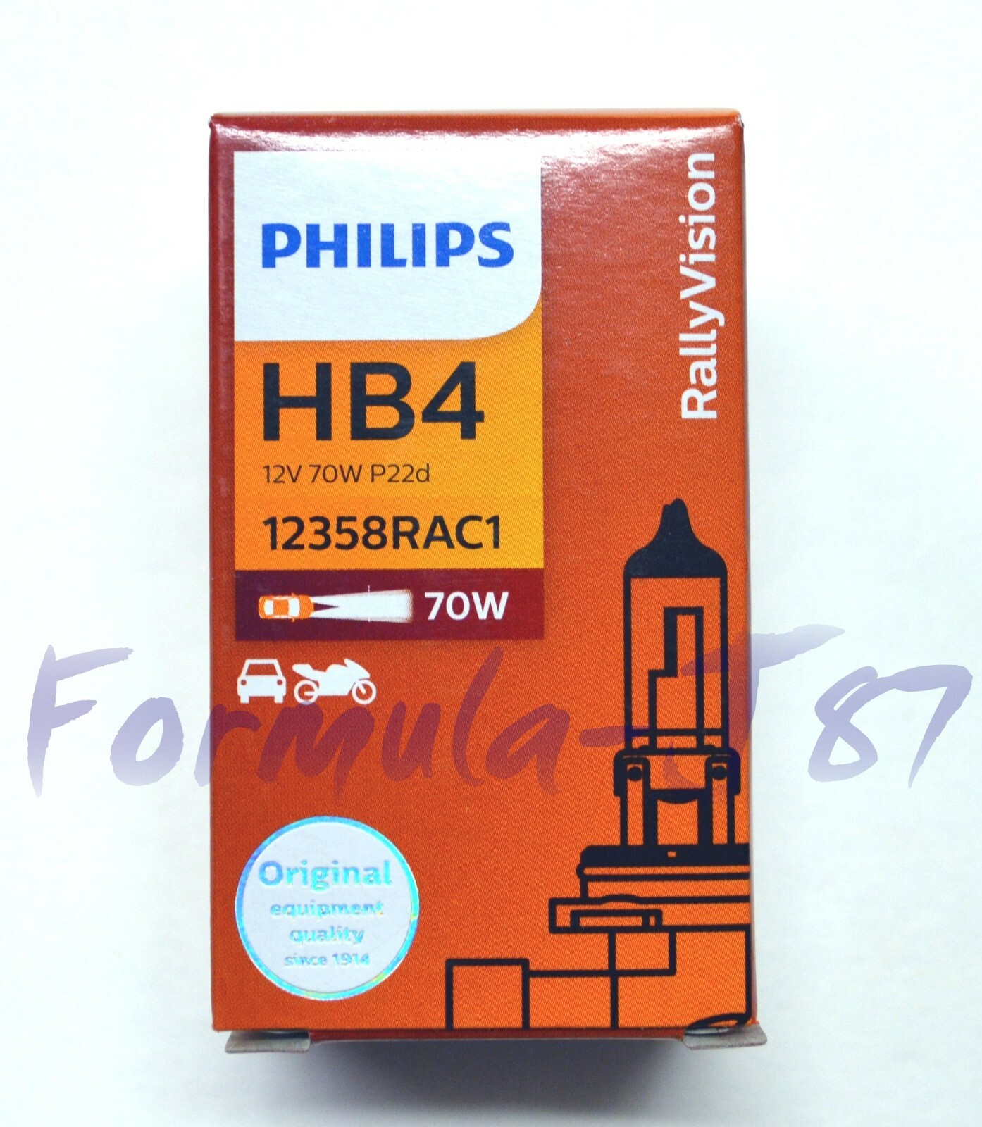 Philips Rally Vision 9006 HB4 70W Two Bulbs Head Light High Wattage Halogen Lamp
