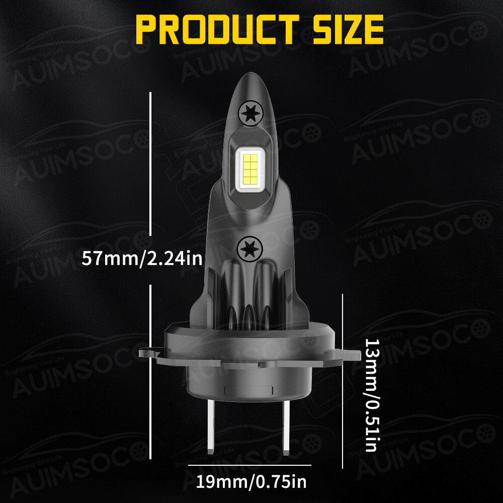 For Yamaha YZF-R6 2003-2015 YZF-R1 2007-2014 LED Headlight H7 Bulbs 6000K White