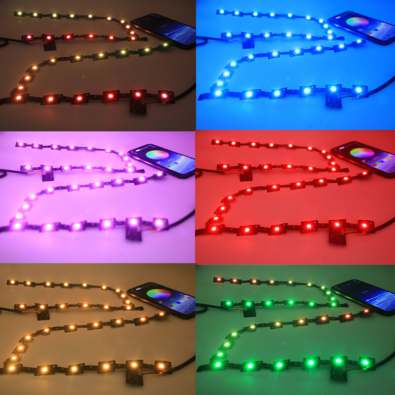 RGBW LED Multi-Color Changing Headlight DRL Accent For Chrysler 300C 2011-2020