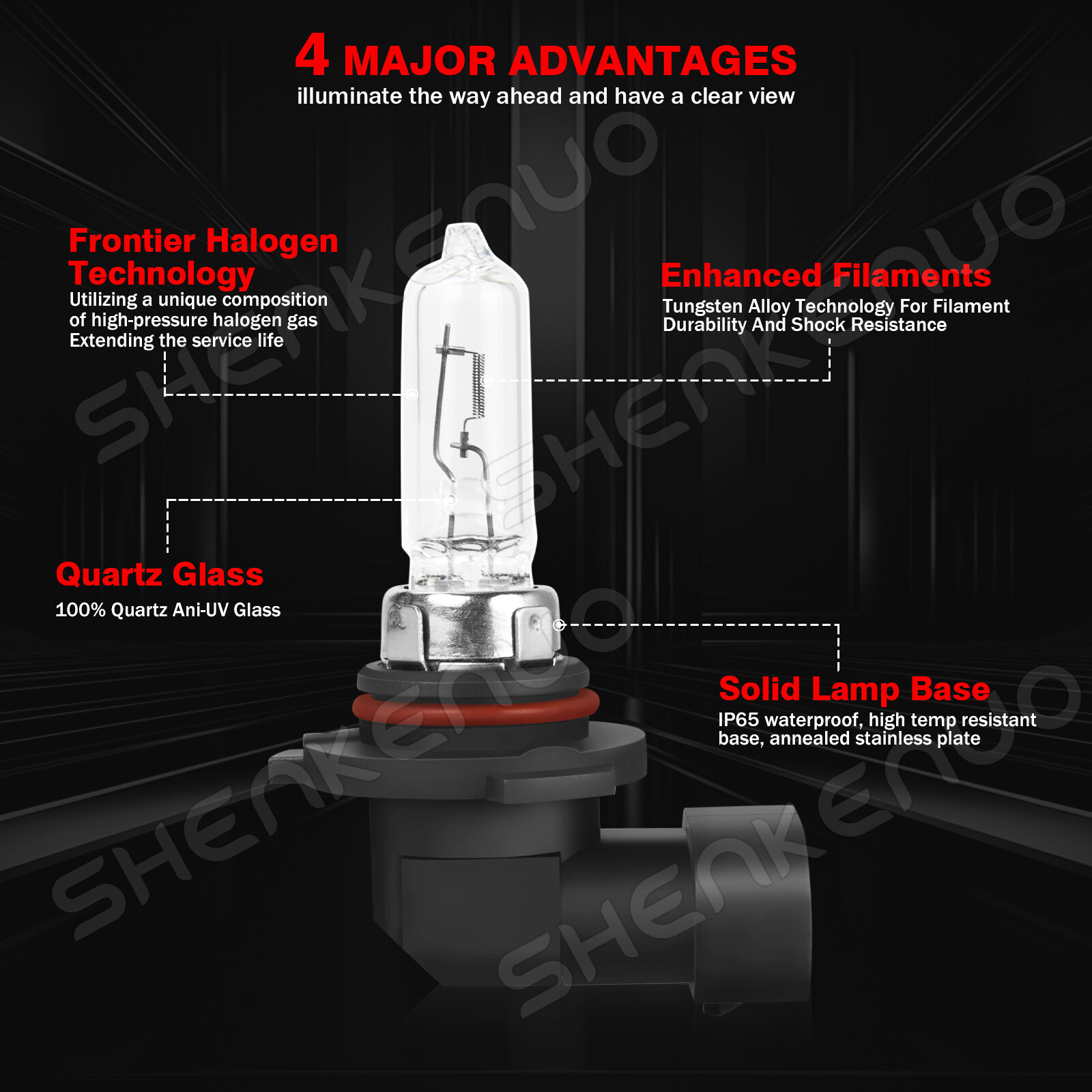 Combo H11 + 9005-HB3 3500K 55w Halogen Headlight Light Bulb Hi/Lo Beam