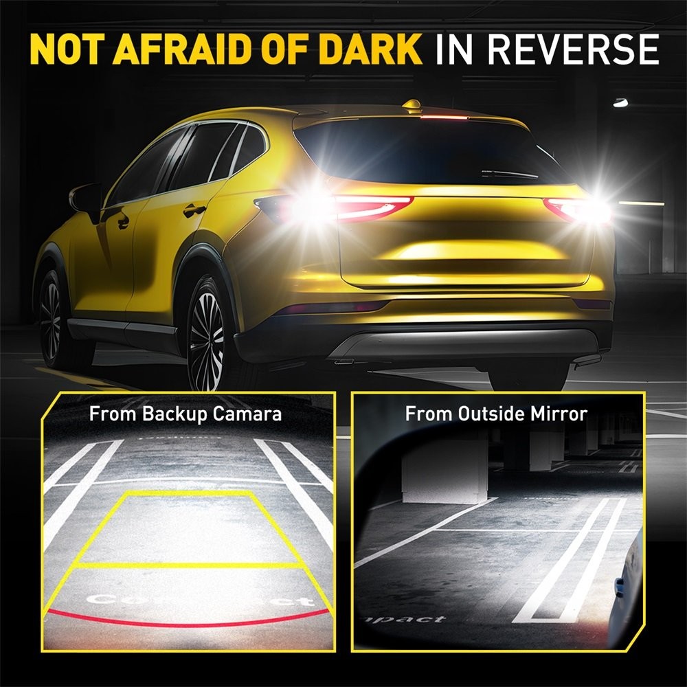 AUXITO CANBUS White T15 912 921 W16W SMD 18LED Reverse Backup Light 2PCS 3400LM