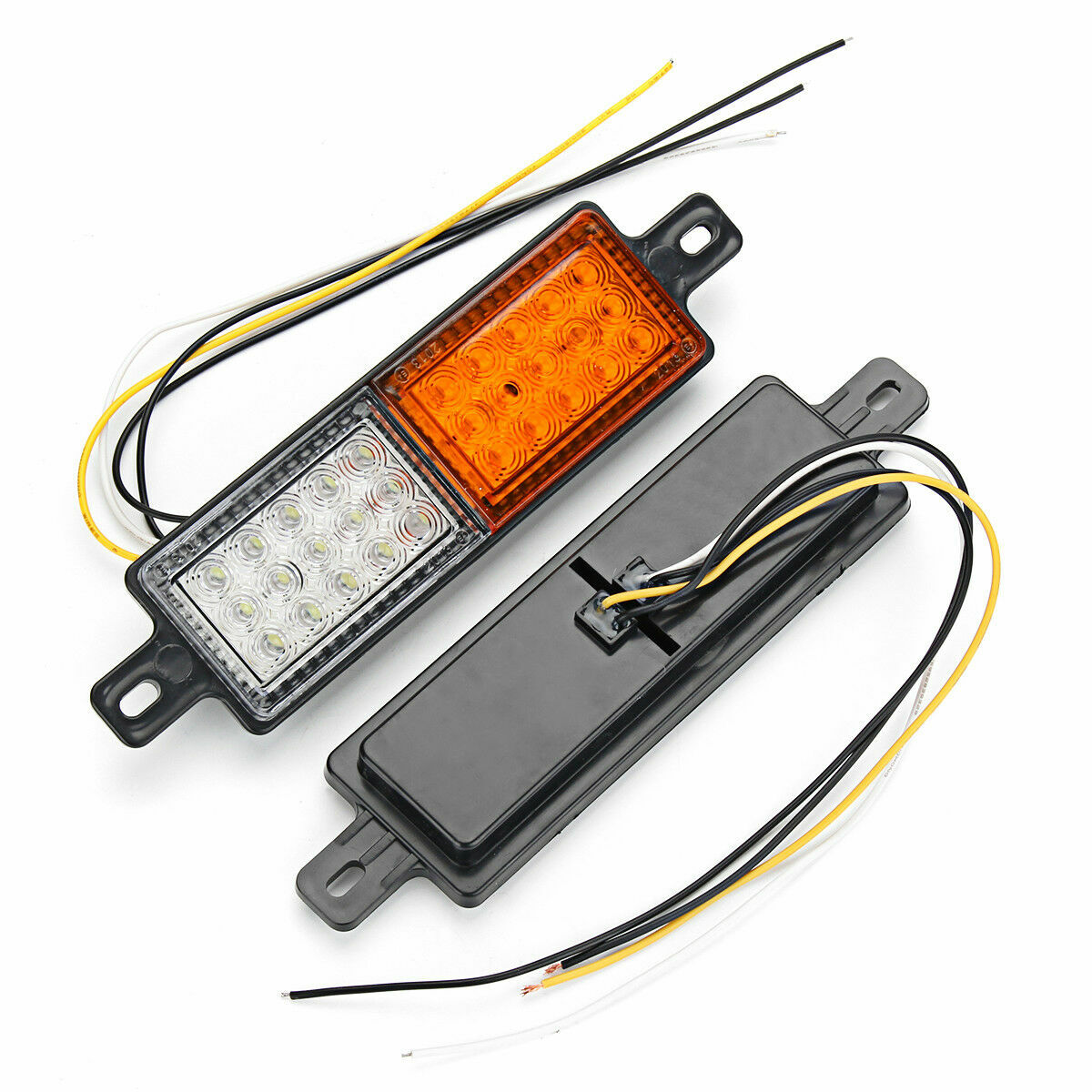 2x Amber White LED Front Indicator Park Lights TJM Bullbar Marker Lamp ARB Bar