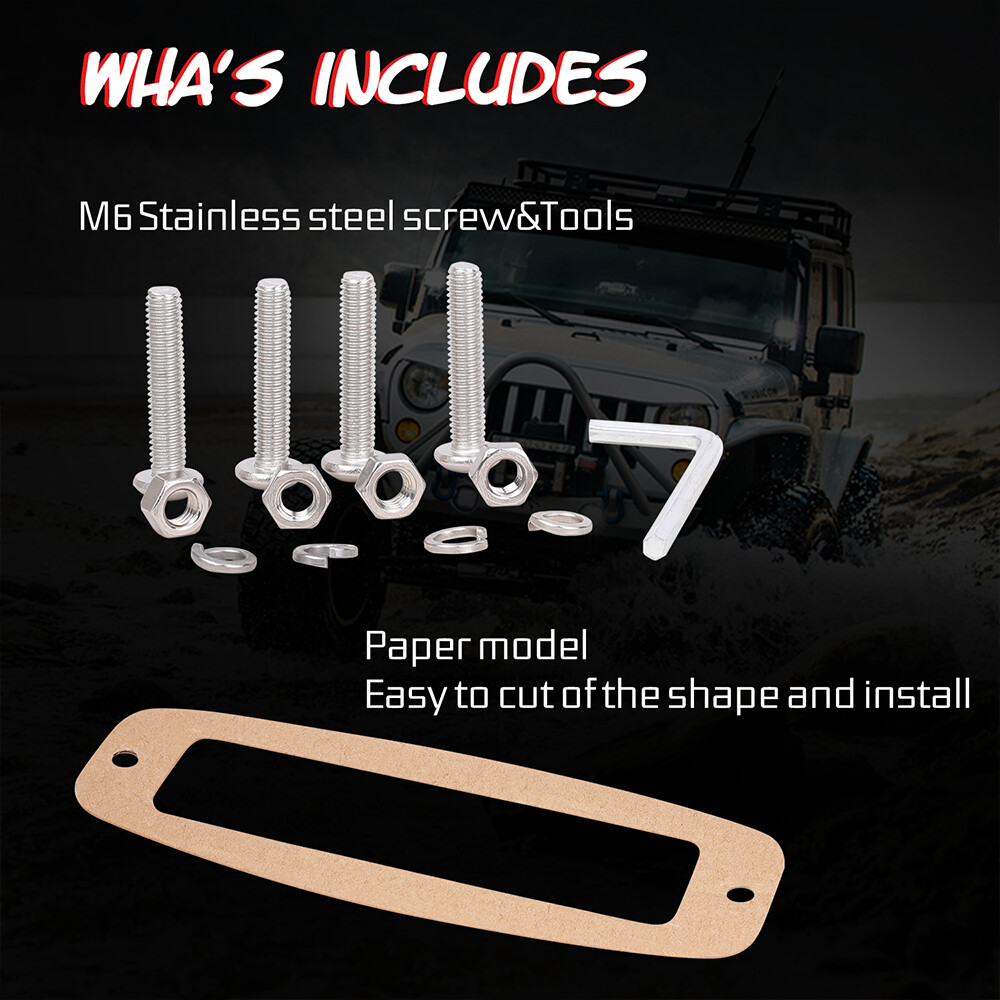 2x 7″ 160W Flush Mount LED Work Light Bar Spot Flood Driving Reverse OffRoad 4WD