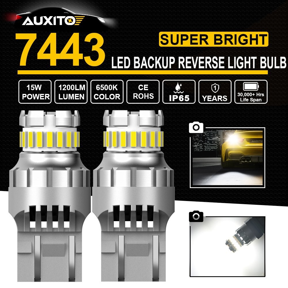 AUXITO LED 7443 7440 7441 Backup Reverse Light Bulbs White Car Signal Lamp 2/10X