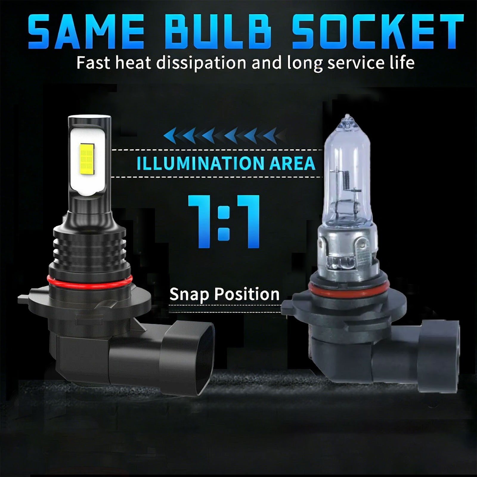 For Buick Encore 2013-2021 4X Combo LED Headlight Hi/Lo Beam Bulbs Lamp 9005+H11