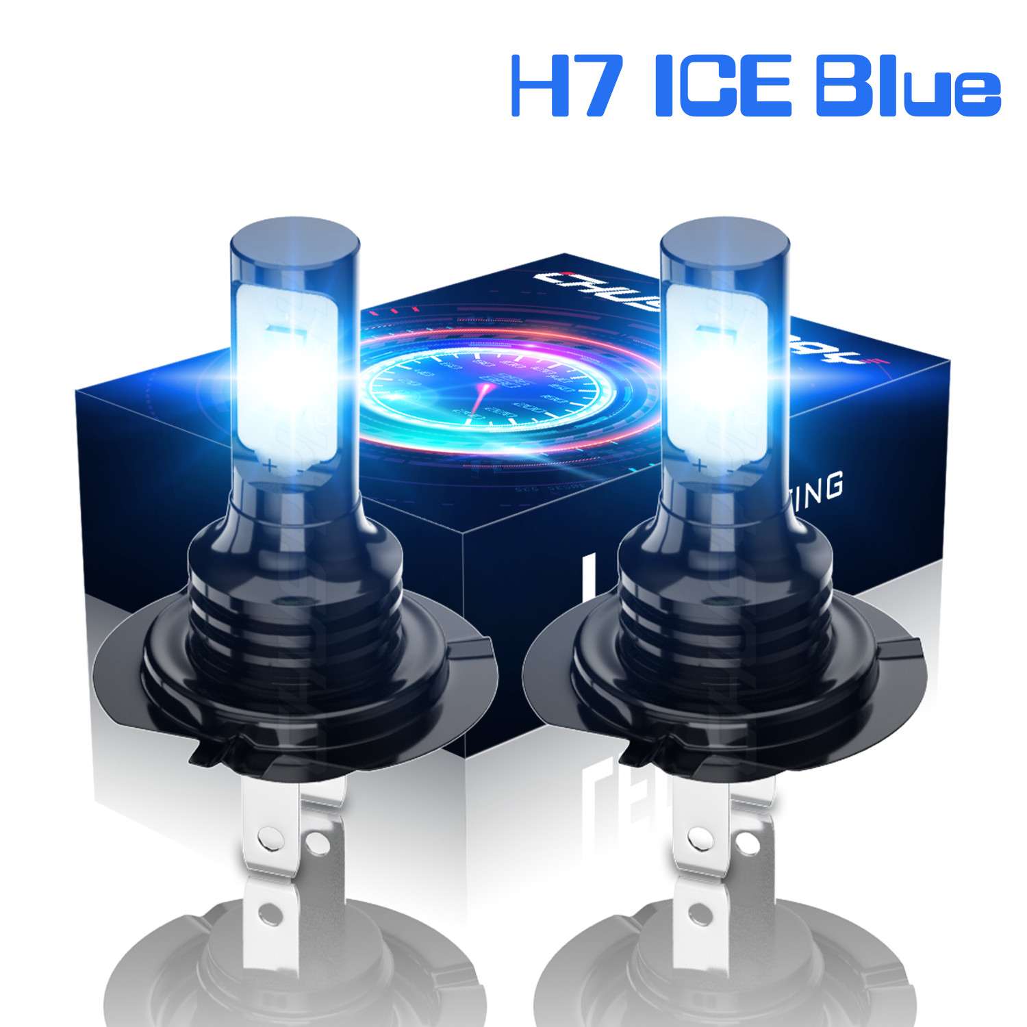 2x H7 blue LED Headlight Bulbs For Yamaha Super Tenere XTZ1200 2012-2015 FZ6