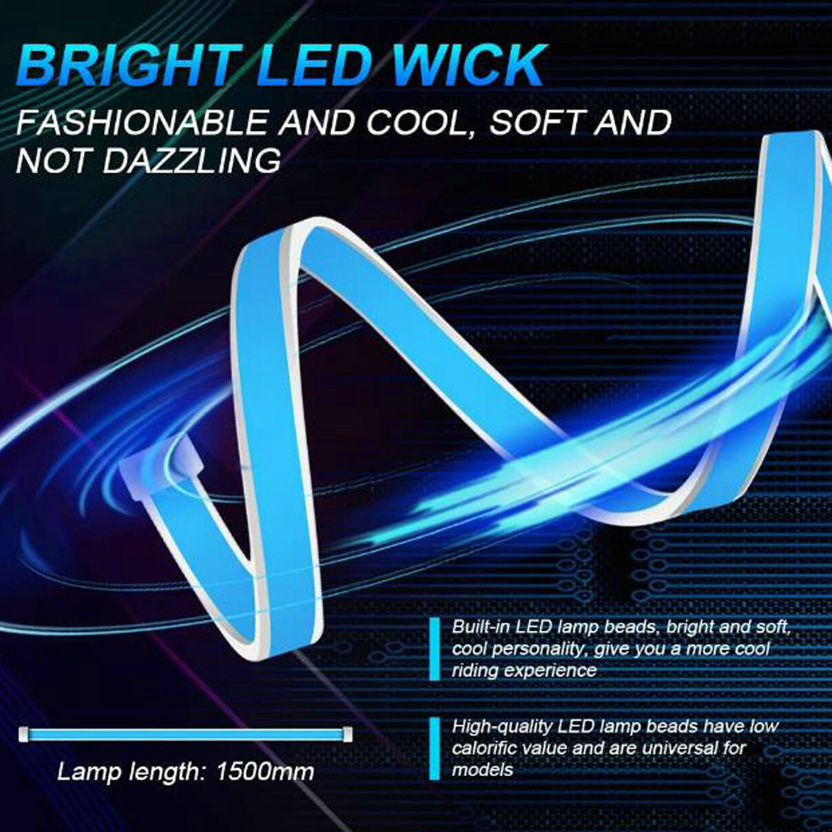 1PC 12V LED Car Daytime Running Light Strip LED Hood Lamp Waterproof